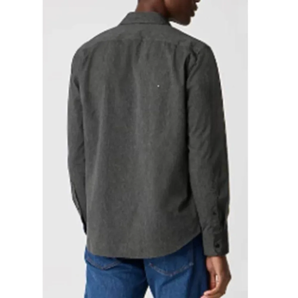 J Crew Men's Jaspé Shirt Button Front Classic Black 100% Cotton NEW